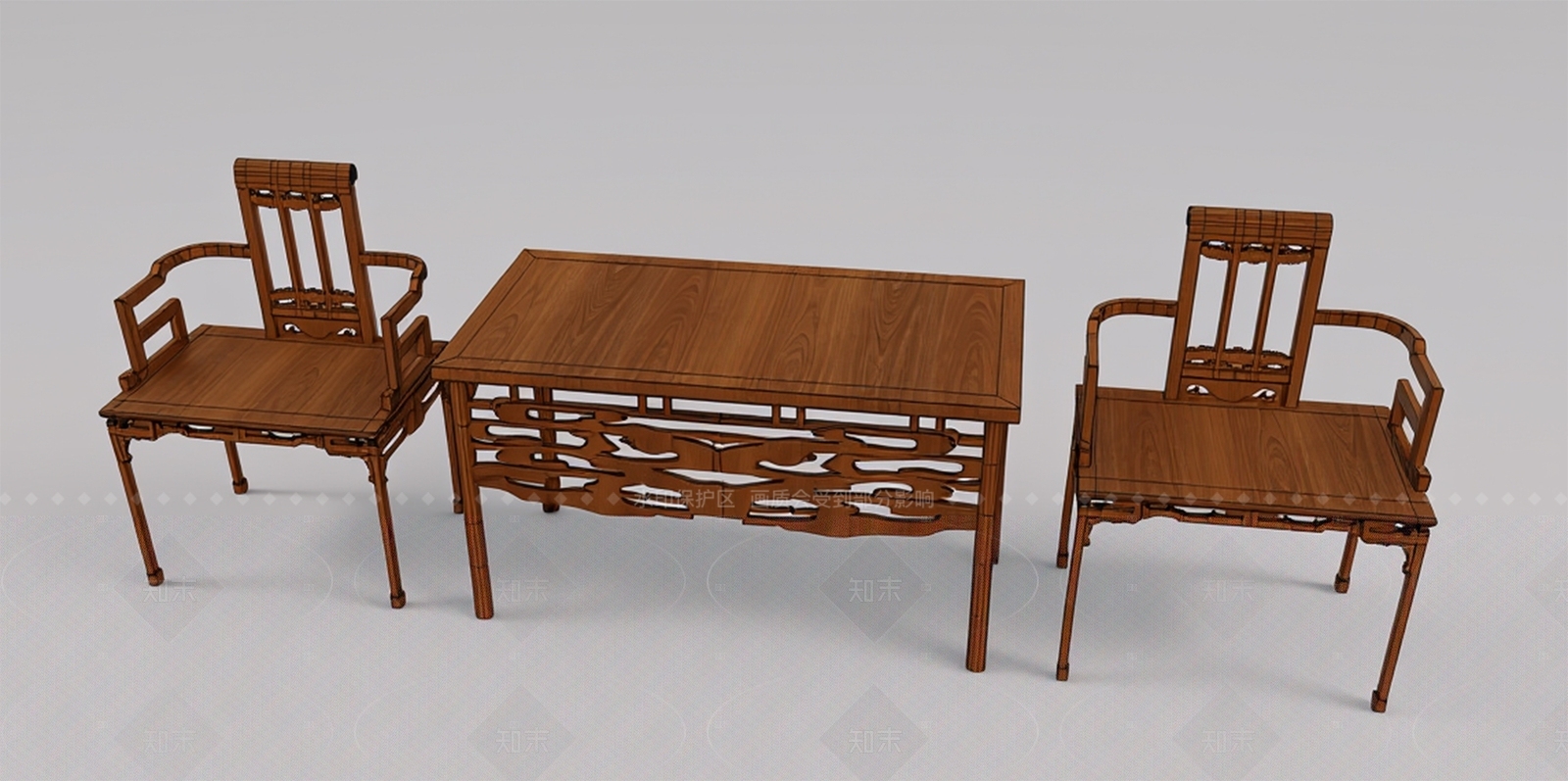 中式茶桌椅SU模型下载【ID:1207669112】