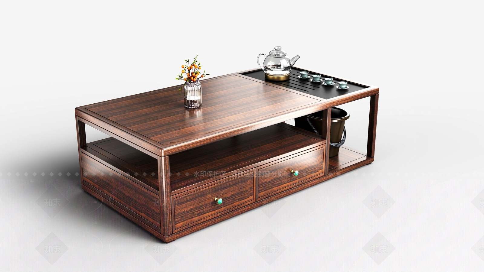 新中式中式茶几3D模型下载【ID:1207669418】