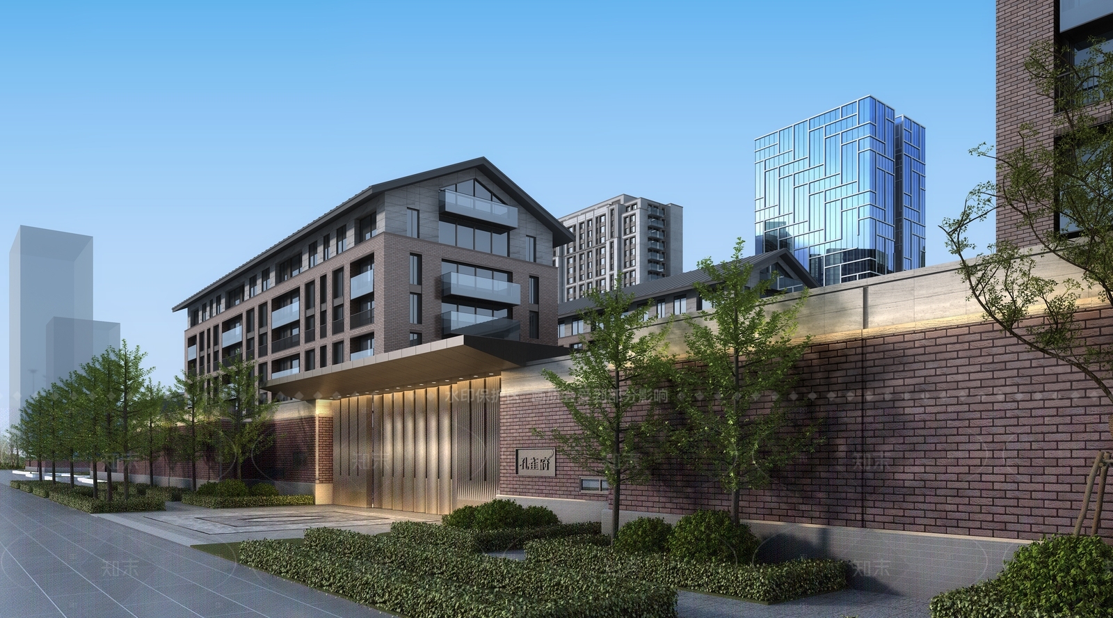 现代多层住宅SU模型下载【ID:1207669793】