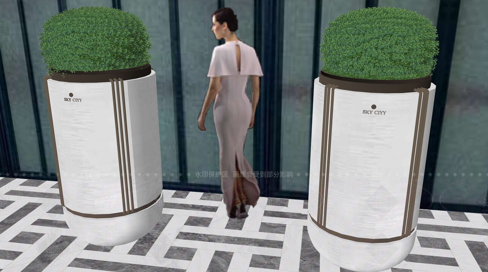 现代花钵花器SU模型下载【ID:1207669782】