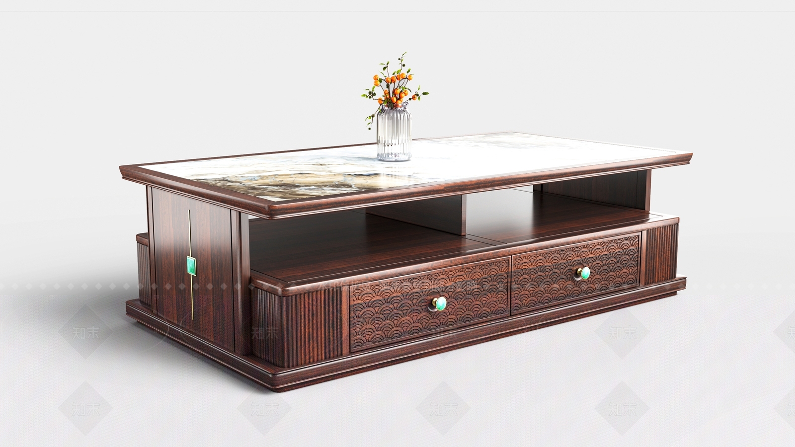 新中式中式茶几3D模型下载【ID:1207669689】