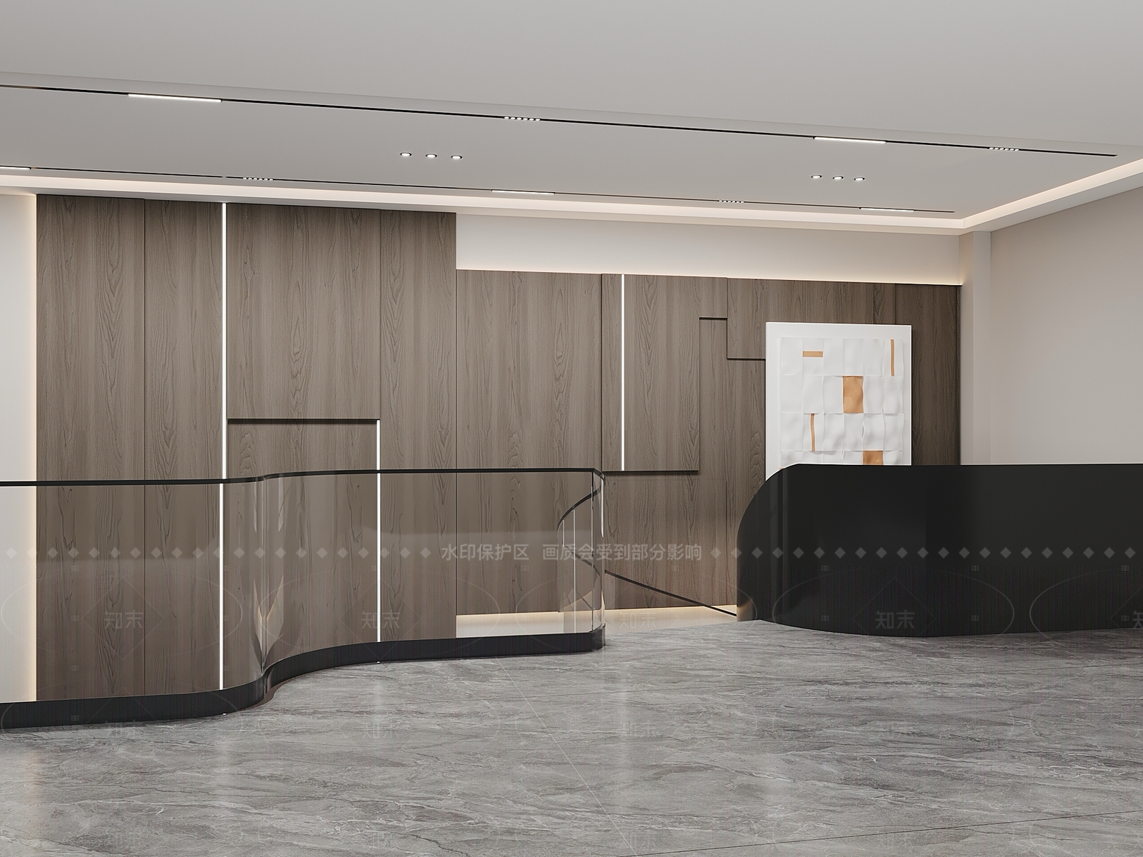现代意式楼梯间3D模型下载【ID:1207674267】