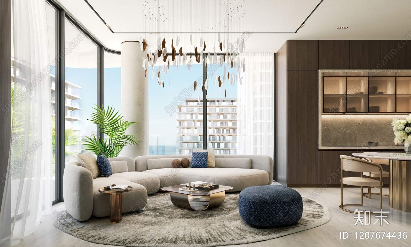 现代轻奢大平层下载【ID:1207674436】