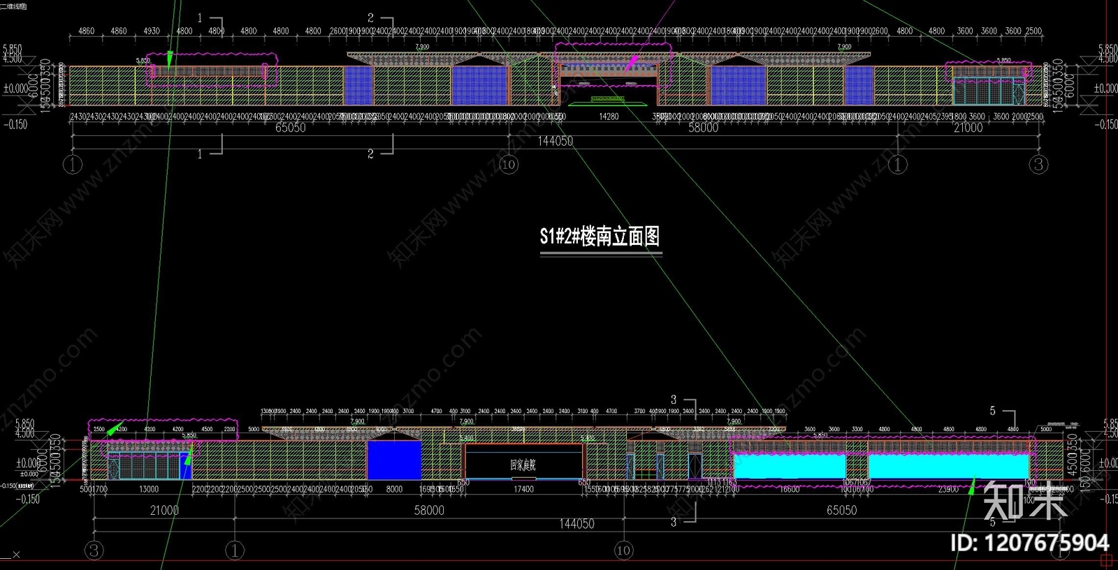 幕墙结构cad施工图下载【ID:1207675904】