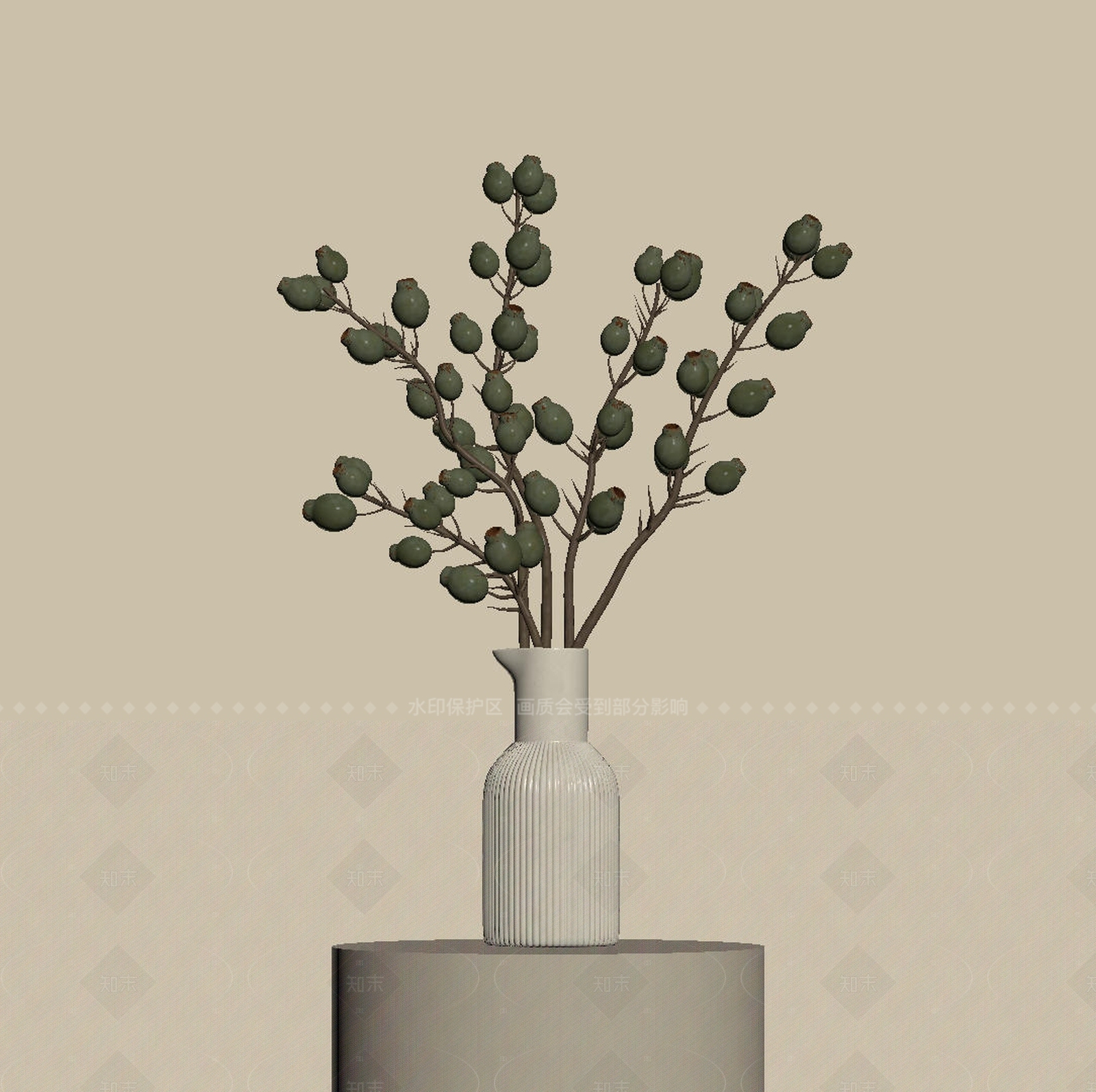 现代中古花艺SU模型下载【ID:1207678015】