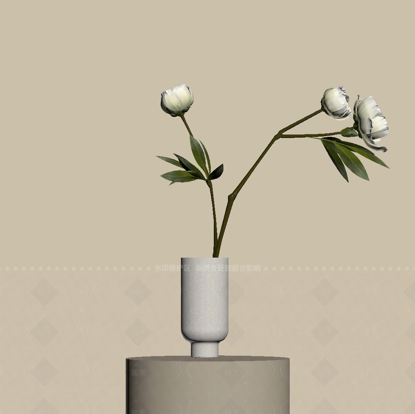 现代中古花艺SU模型下载【ID:1207678028】