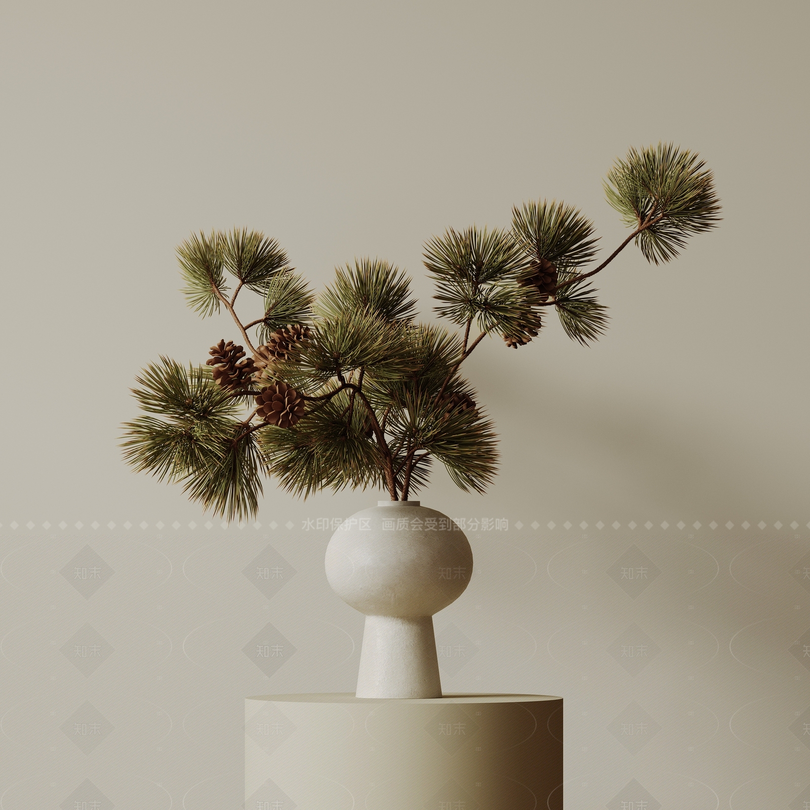 现代中古花艺SU模型下载【ID:1207678180】