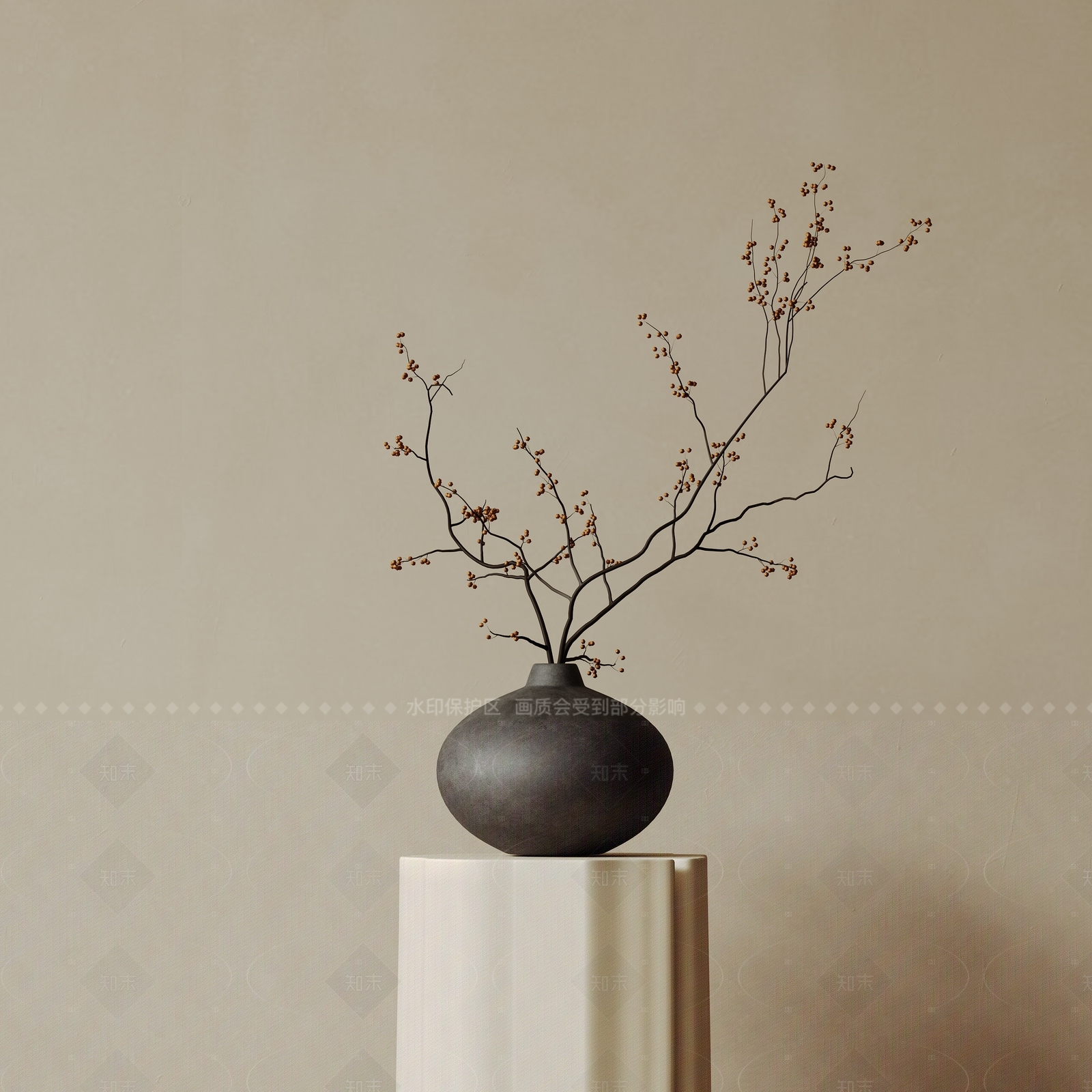 现代中古花艺3D模型下载【ID:1207678633】