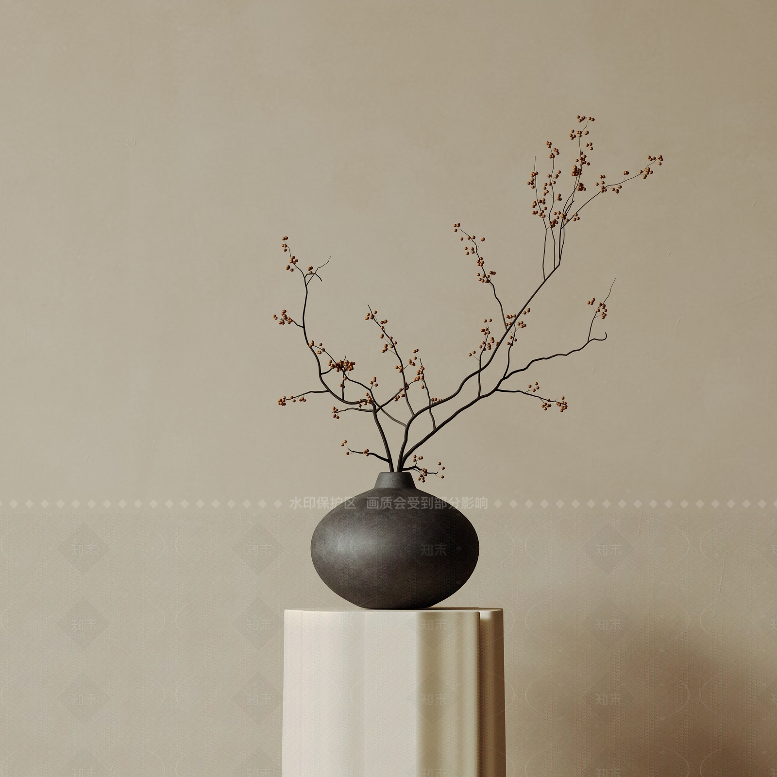 现代中古花艺SU模型下载【ID:1207678696】