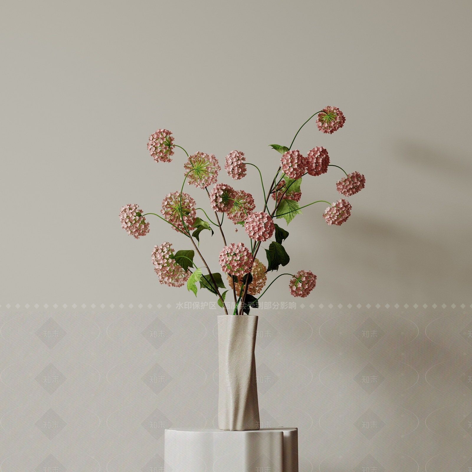 现代中古花艺SU模型下载【ID:1207679198】