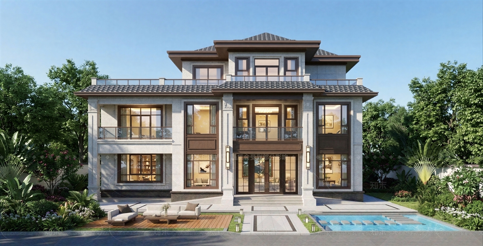 现代别墅SU模型下载【ID:1207679825】