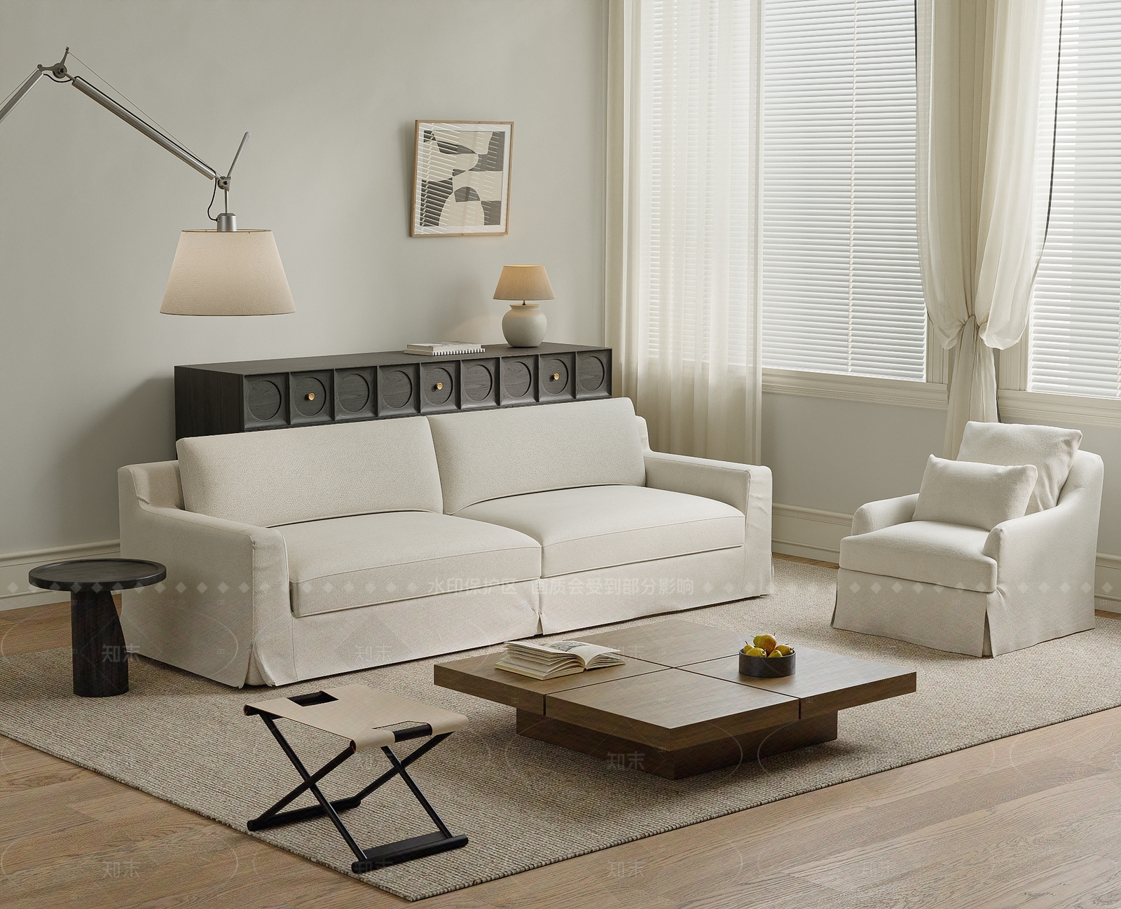 北欧现代家居客厅3D模型下载【ID:1207681641】