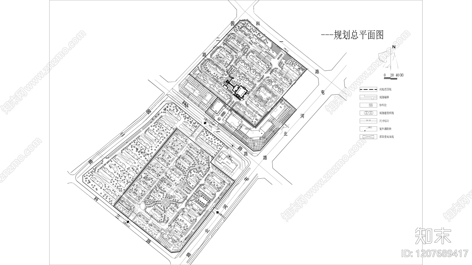 景观平面图cad施工图下载【ID:1207689417】