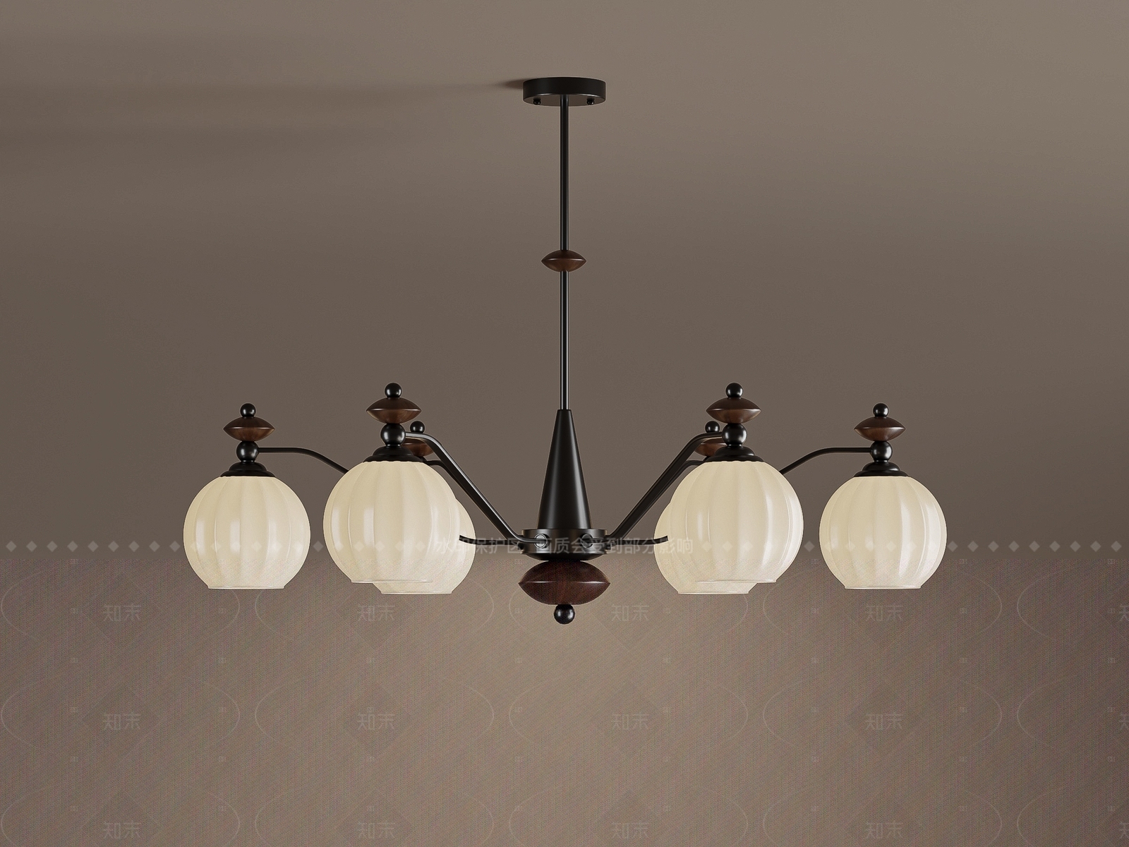 法式客厅吊灯3D模型下载【ID:1207684778】