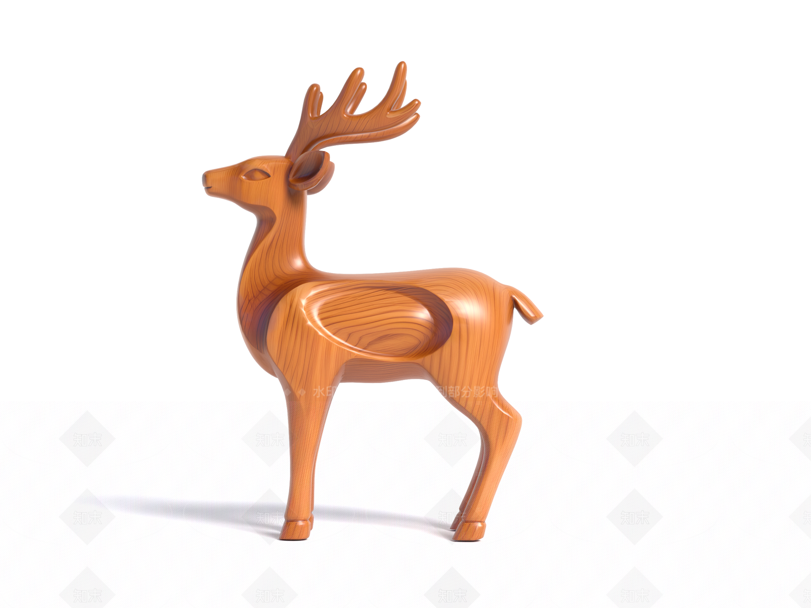 中古原木雕塑摆件SU模型下载【ID:1207686249】