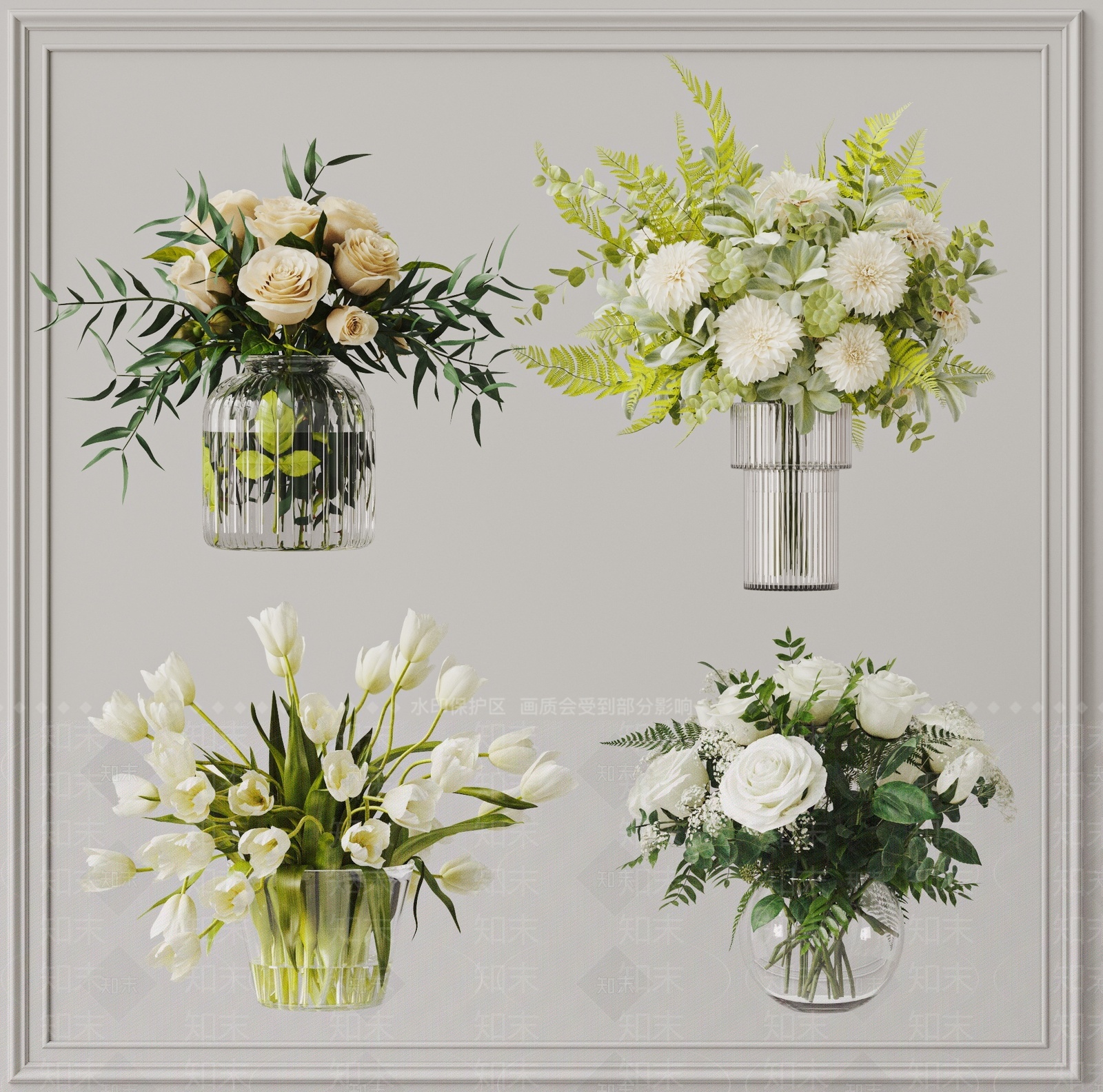 现代花瓶花艺SU模型下载【ID:1207689167】