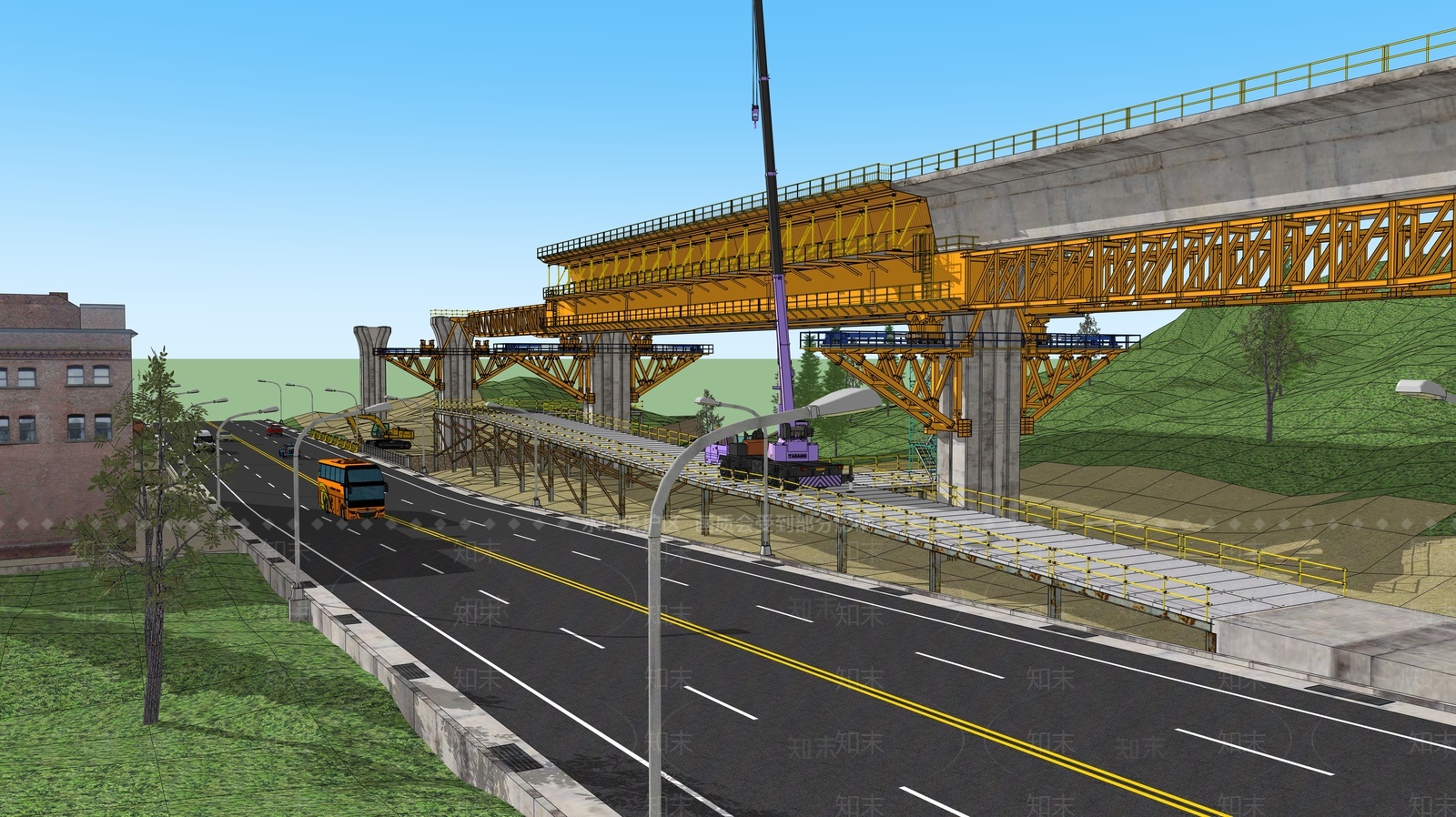 现代道路SU模型下载【ID:1207689806】