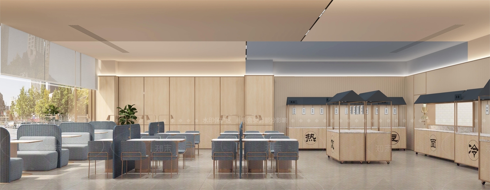 现代酒店餐厅3D模型下载【ID:1207691099】