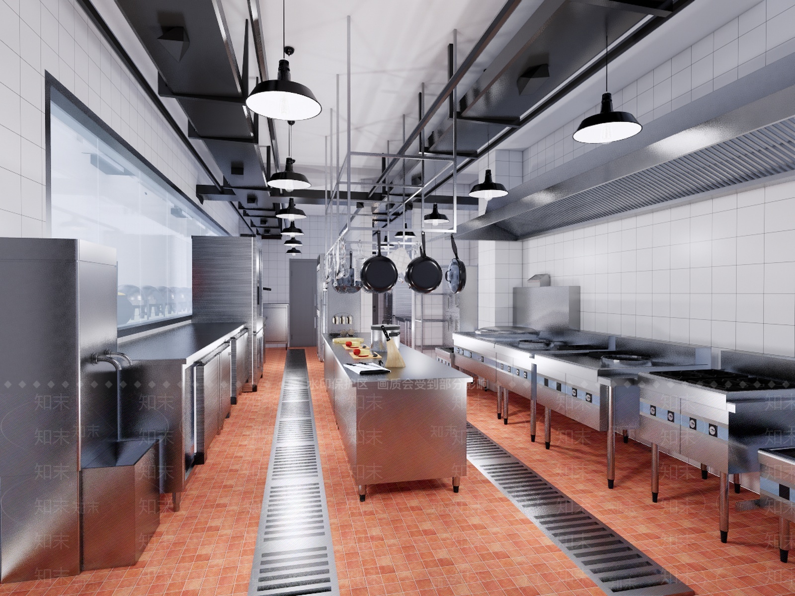 现代酒店厨房SU模型下载【ID:1207691167】