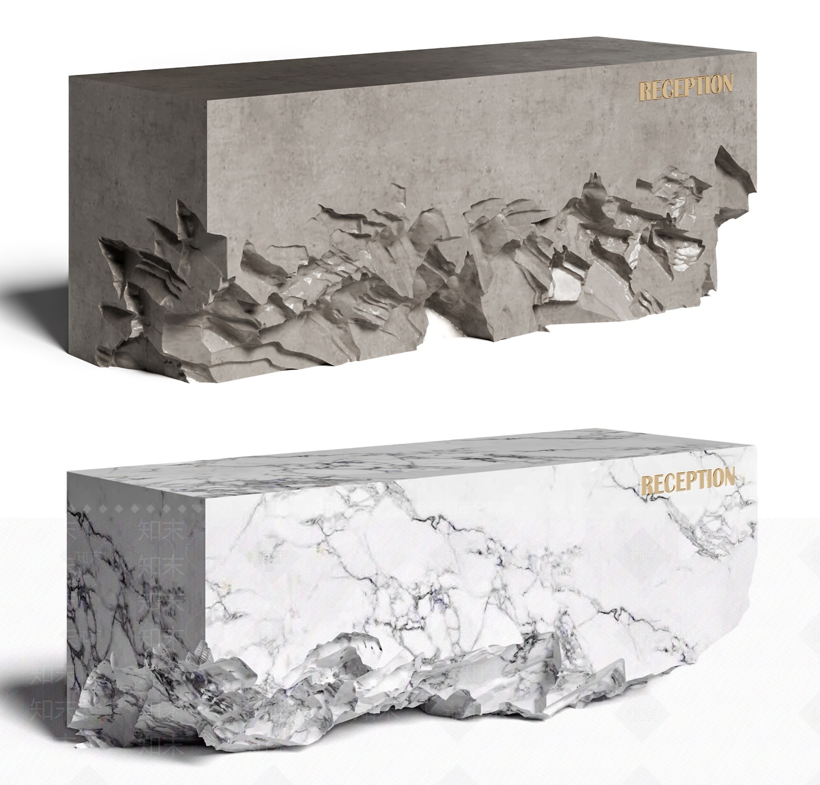 现代石头服务台SU模型下载【ID:1207691299】