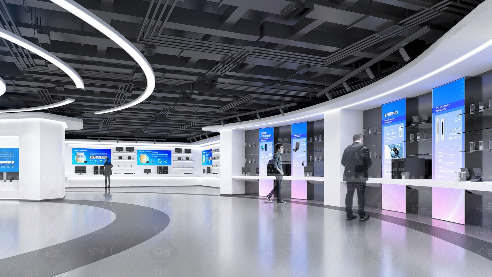 现代材料展厅3D模型下载【ID:1207691475】