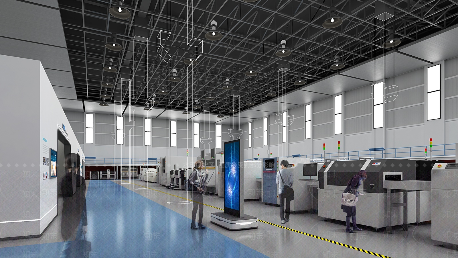 现代工厂车间3D模型下载【ID:1207691468】