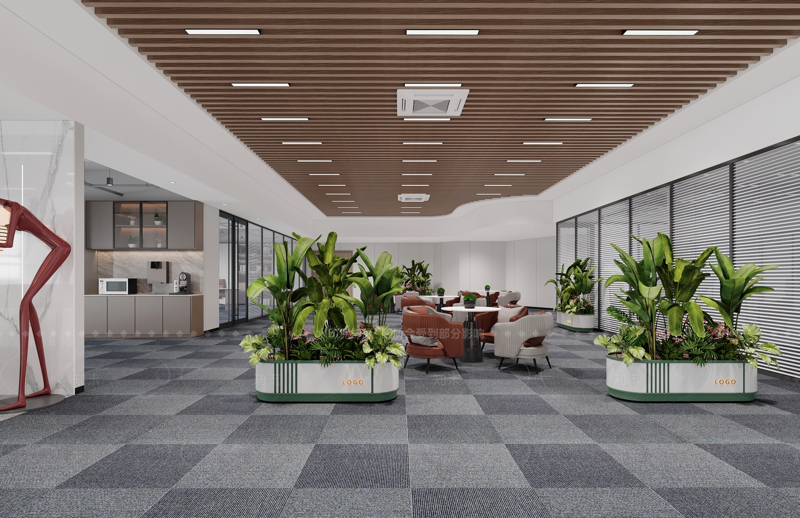 现代简约办公室3D模型下载【ID:1207693216】