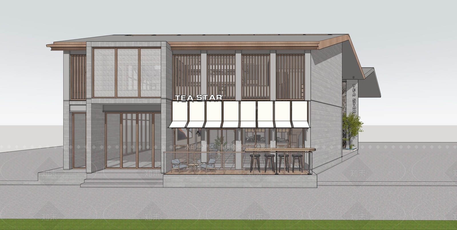 侘寂原木其他店铺SU模型下载【ID:1207695740】