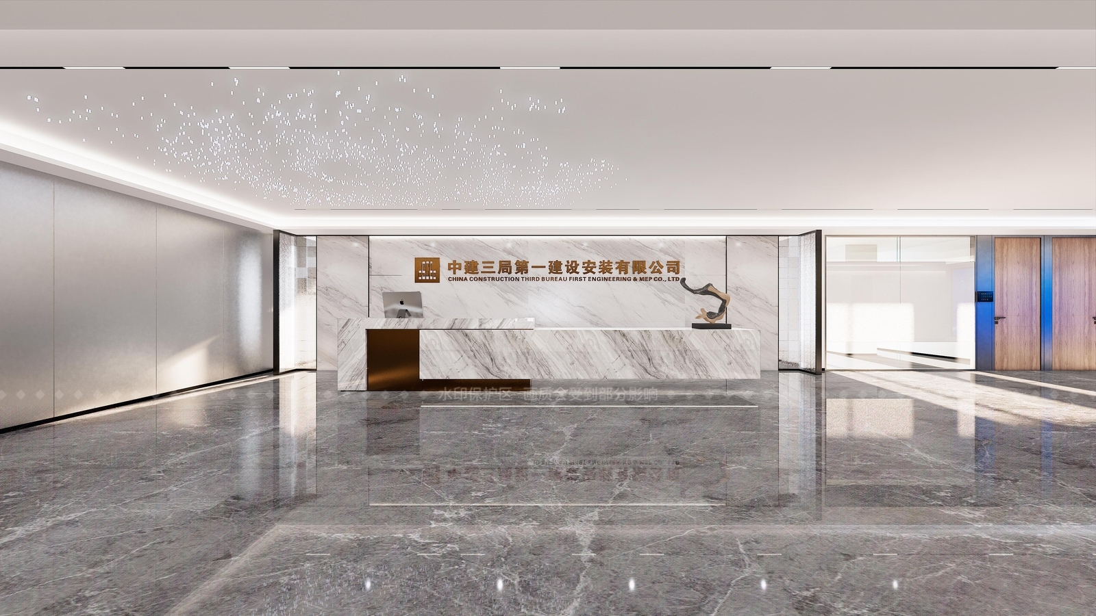 现代办公大堂SU模型下载【ID:1207694737】