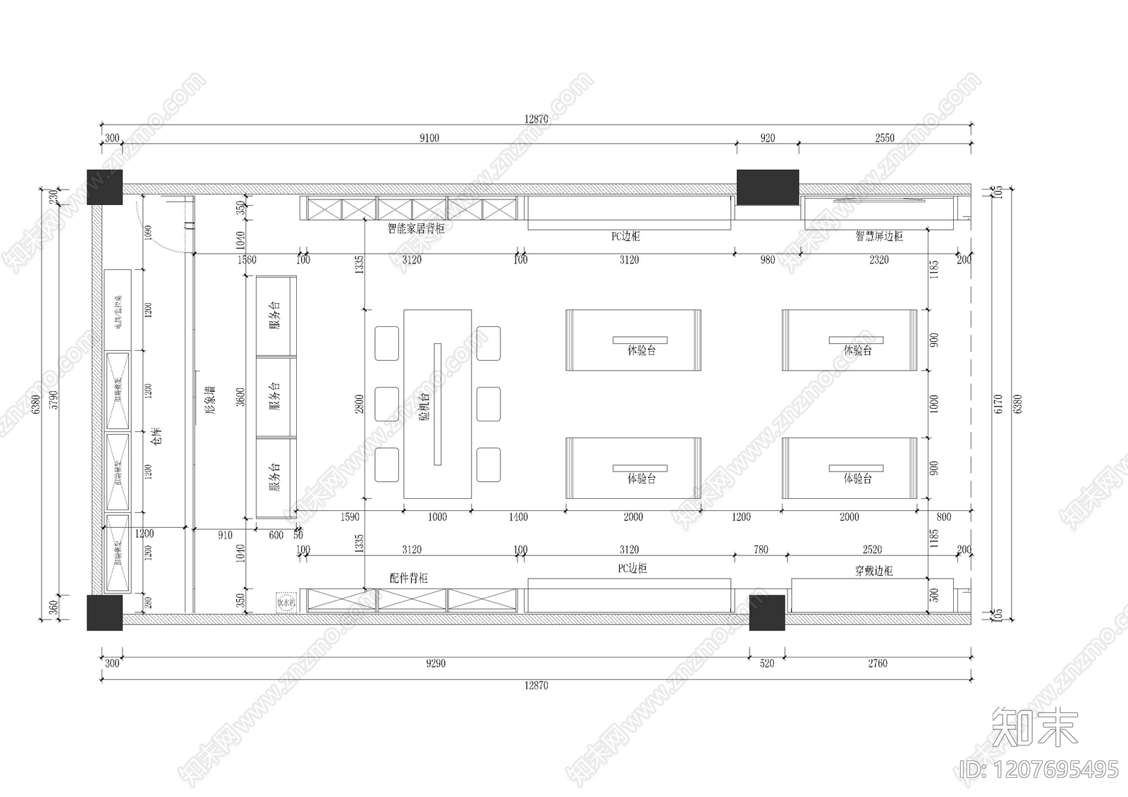 现代其他商业空间cad施工图下载【ID:1207695495】