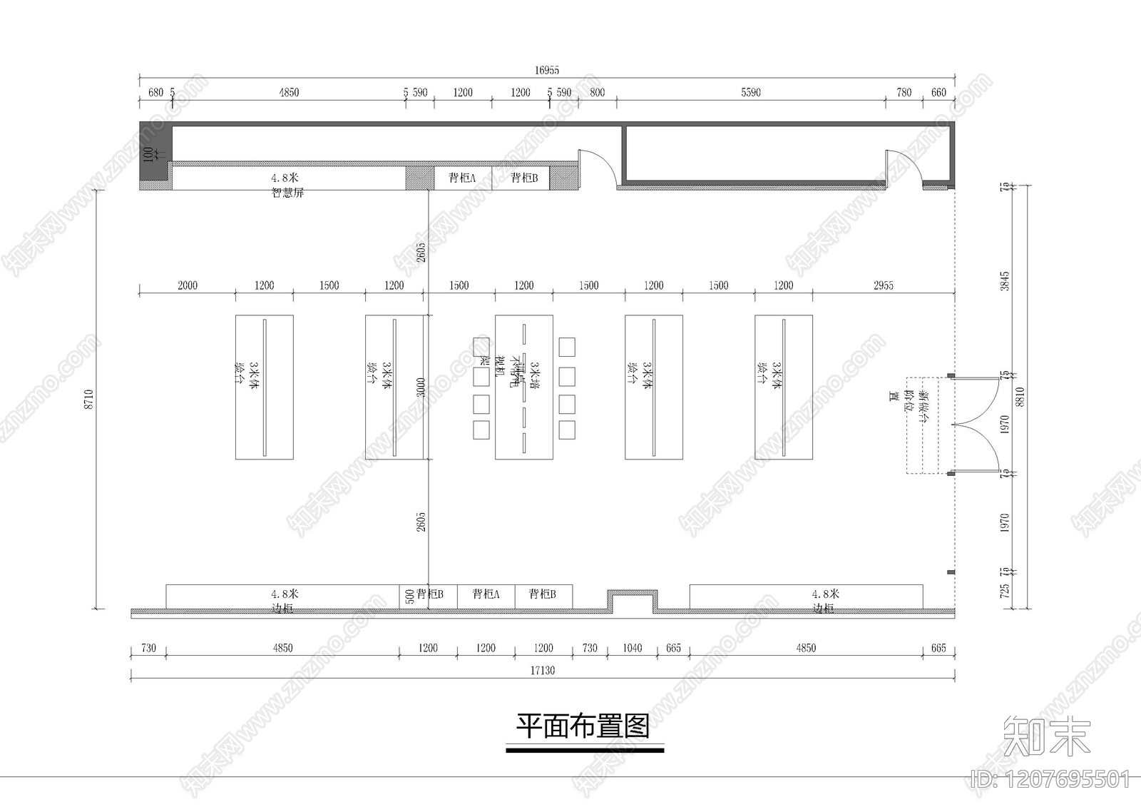 现代其他商业空间cad施工图下载【ID:1207695501】
