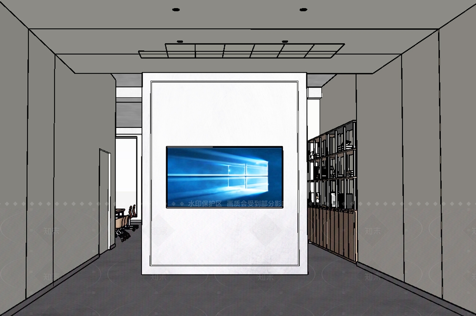 现代其他办公区域SU模型下载【ID:1207696939】