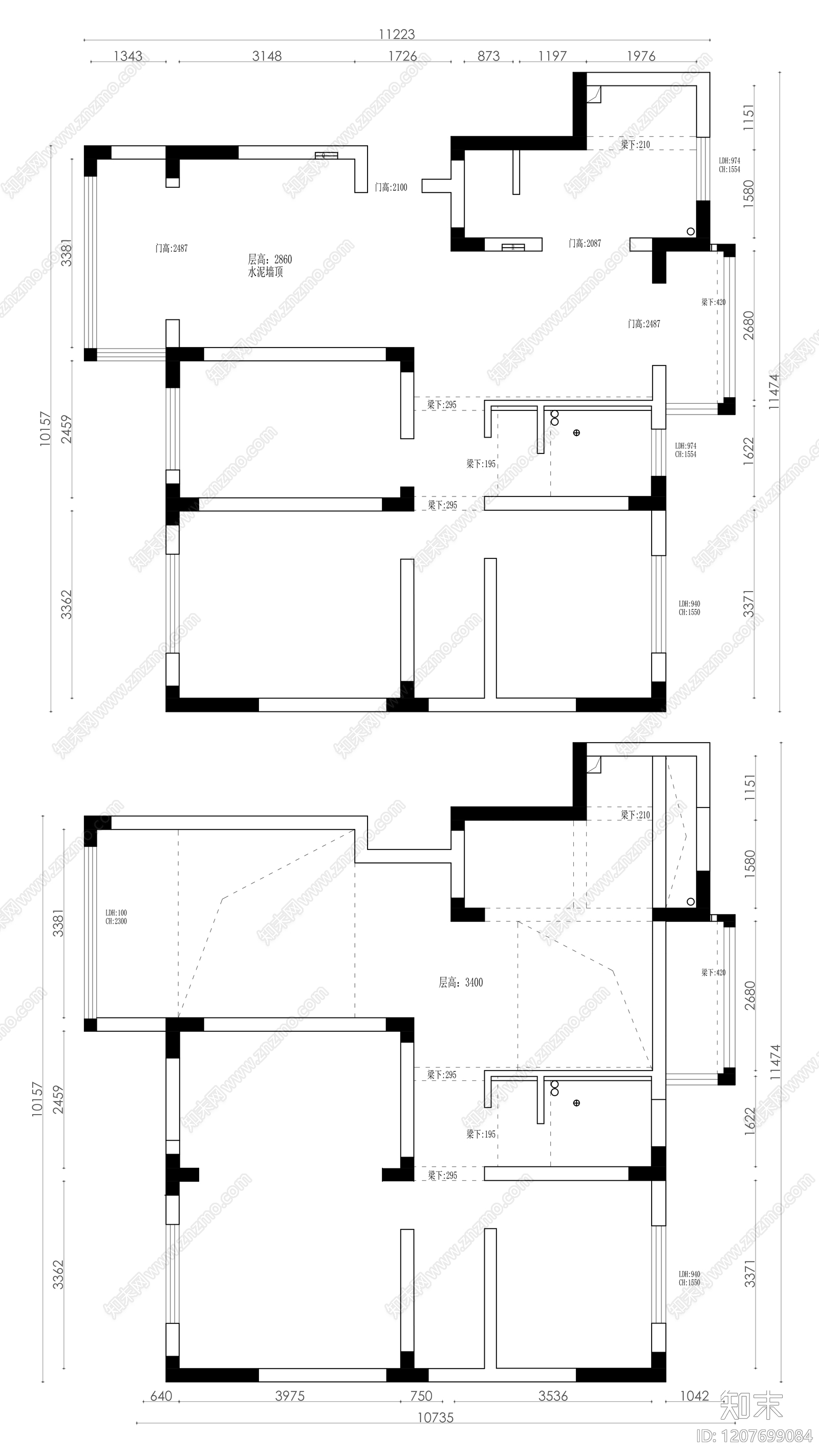 别墅cad施工图下载【ID:1207699084】