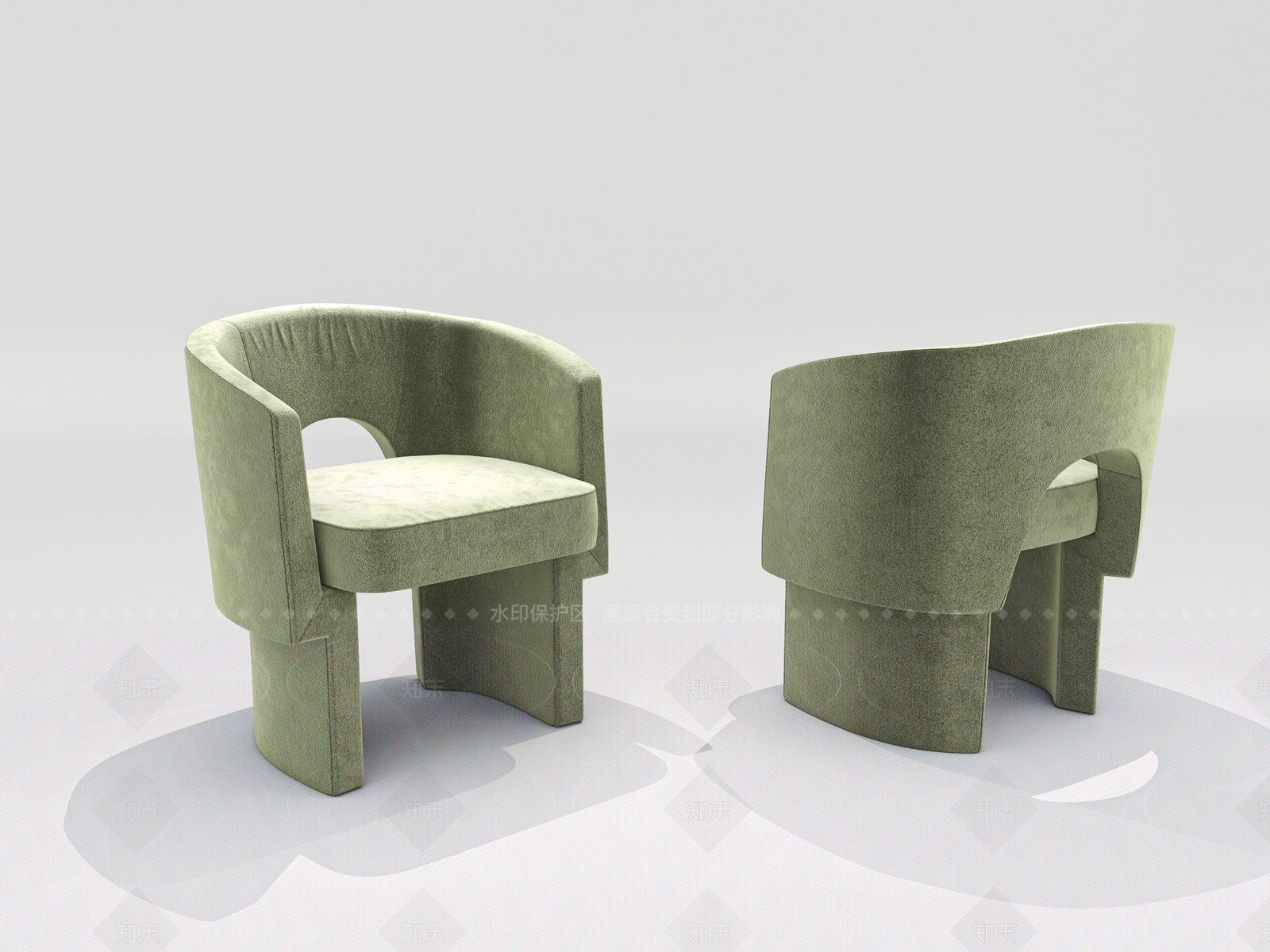 现代极简休闲椅3D模型下载【ID:1207698915】
