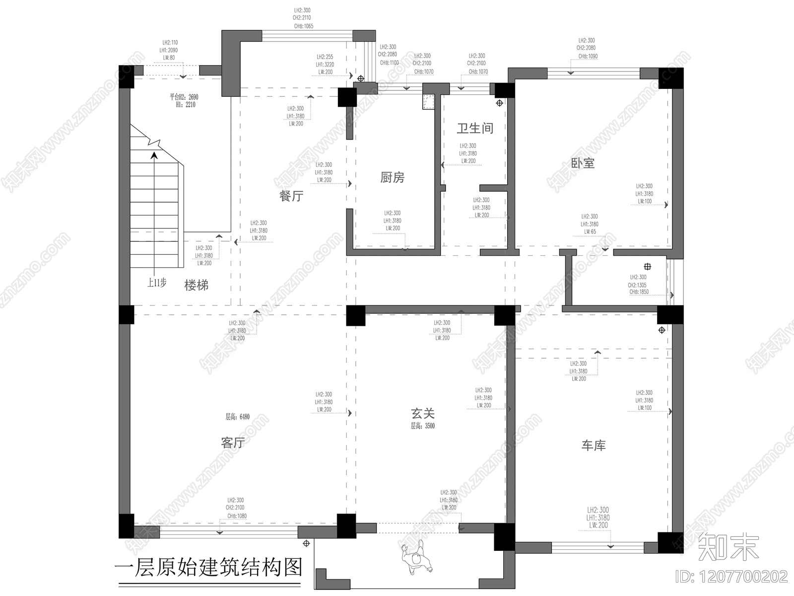 别墅cad施工图下载【ID:1207700202】