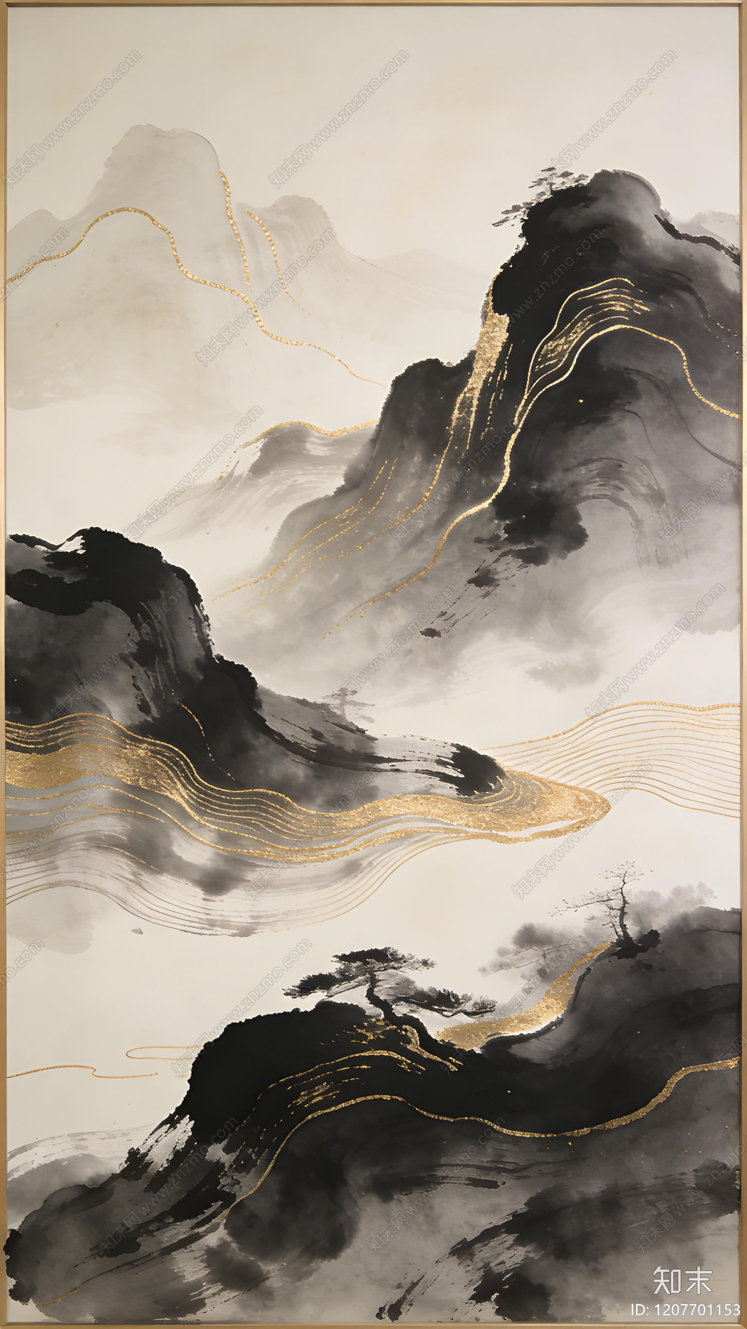 新中式其他挂画贴图下载【ID:1207701153】