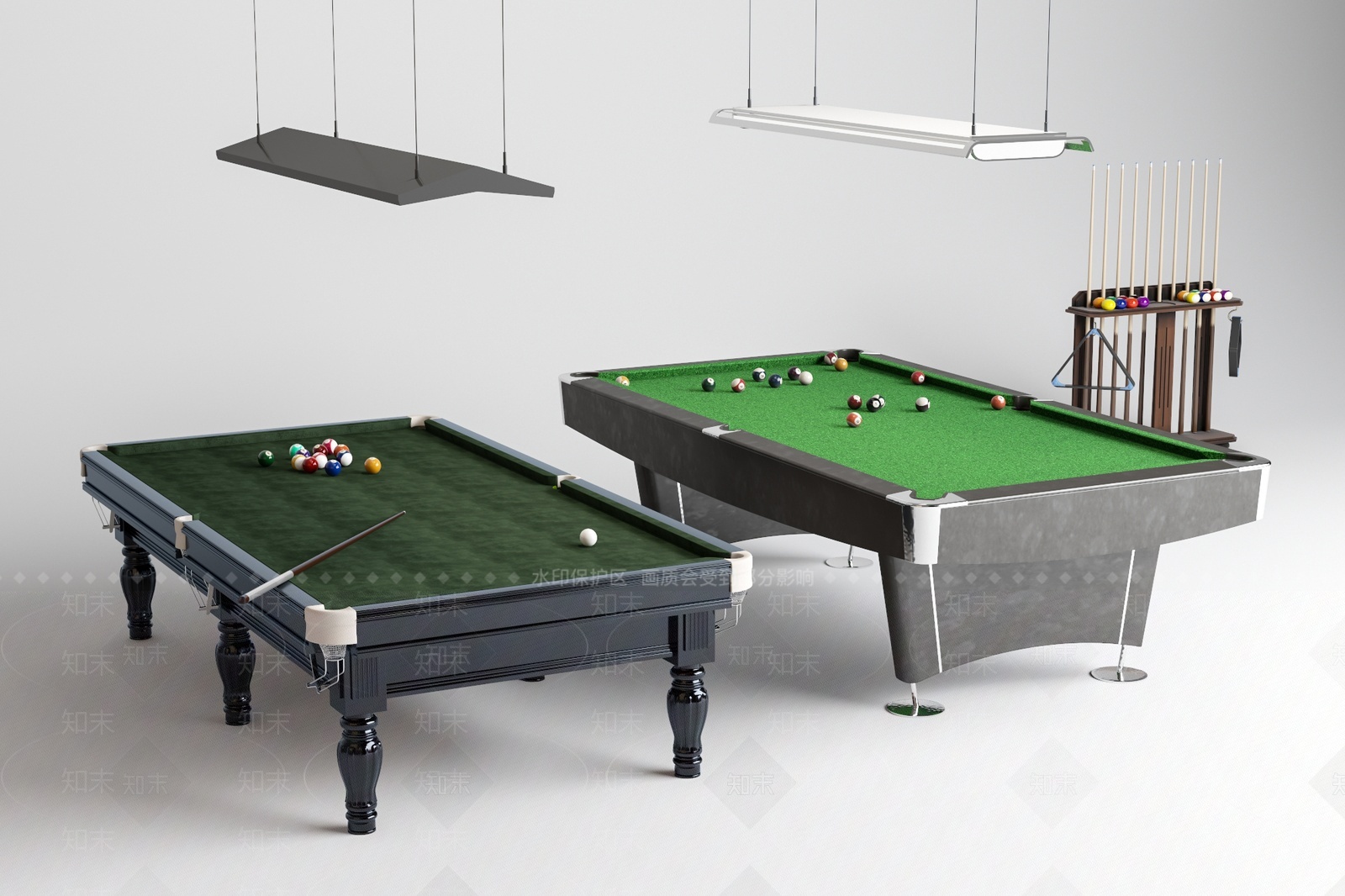 现代台球桌3D模型下载【ID:1207701745】