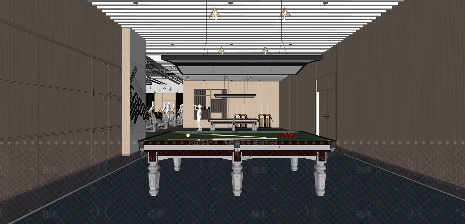 现代健身房SU模型下载【ID:1207703545】