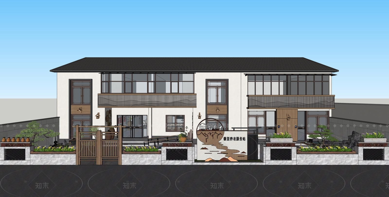 现代新中式其他公共空间SU模型下载【ID:1207705274】