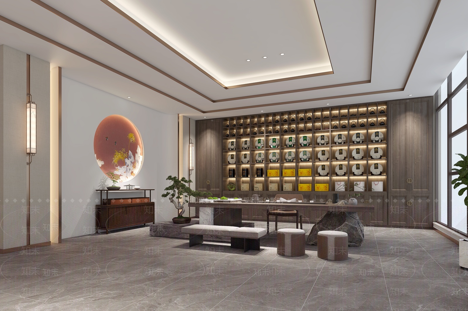 新中式茶叶店3D模型下载【ID:1207705534】