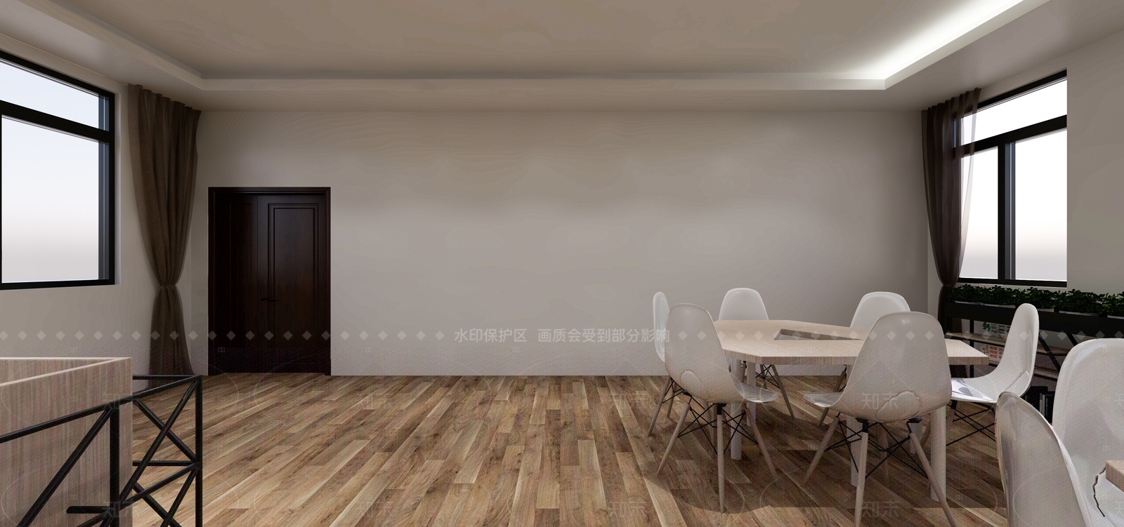 现代新中式办事大厅SU模型下载【ID:1207707160】