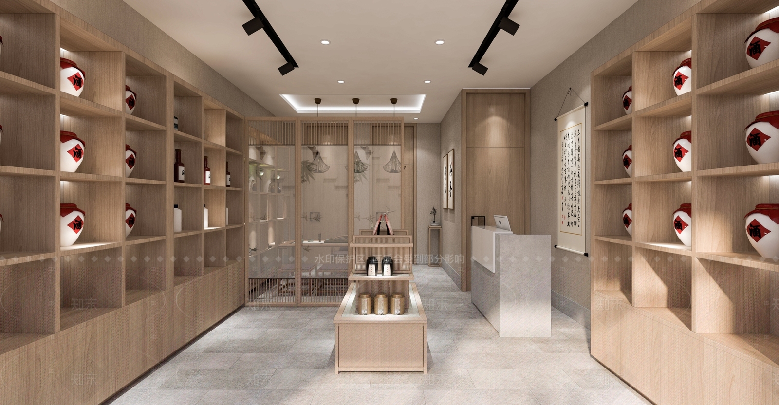 新中式现代商业展厅SU模型下载【ID:1207707405】