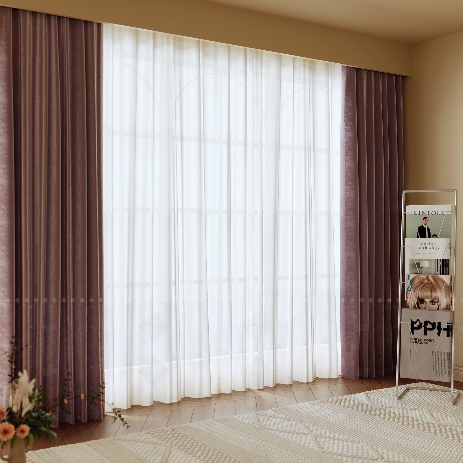 现代通用窗帘3D模型下载【ID:1207708051】