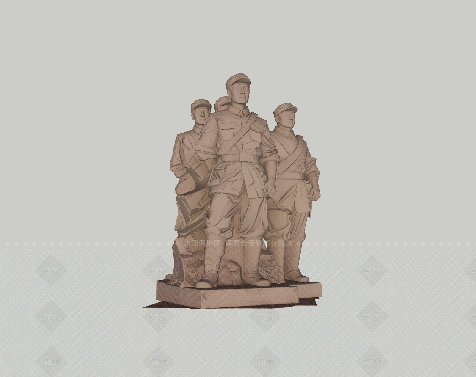 中式新中式雕塑SU模型下载【ID:1207710067】