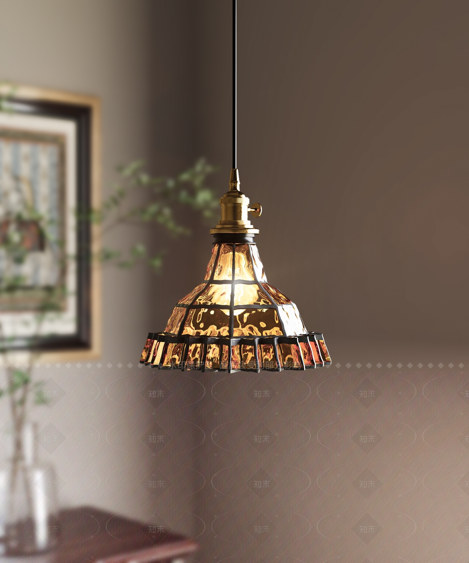 美式餐厅吊灯3D模型下载【ID:1207712060】