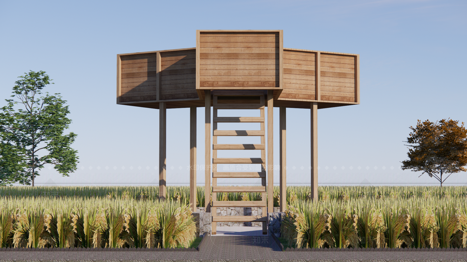 现代新中式塔楼SU模型下载【ID:1207715577】