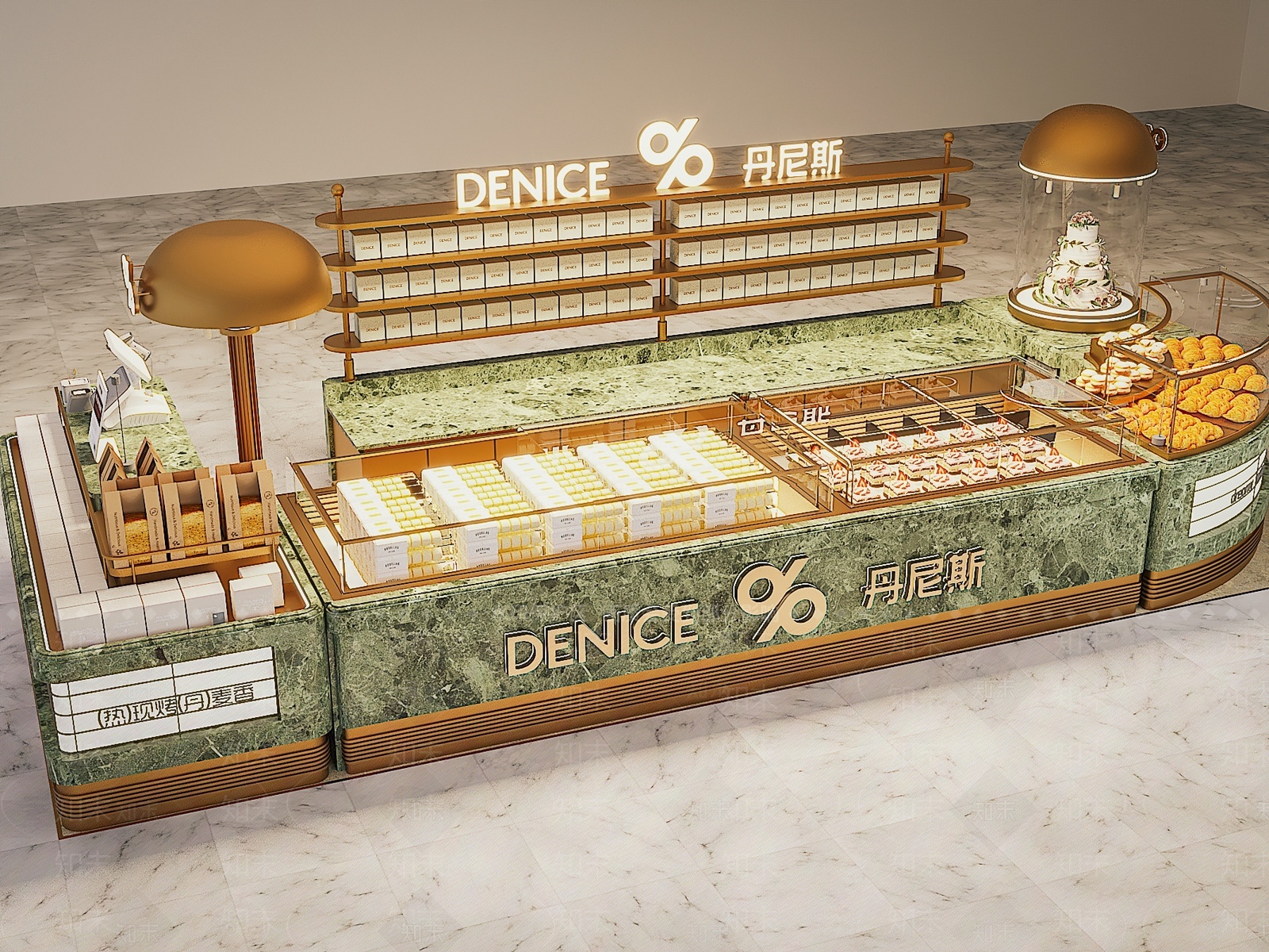 现代甜品面包店3D模型下载【ID:1207717126】