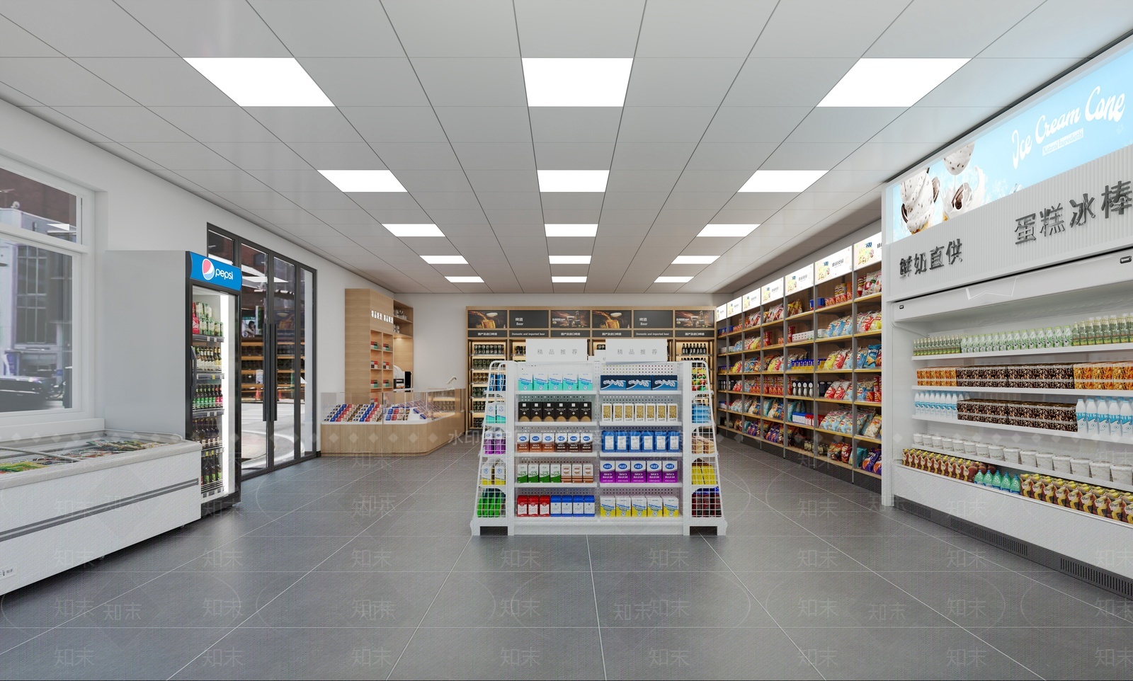 现代超市3D模型下载【ID:1207717409】