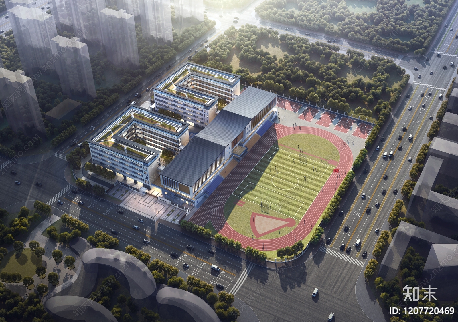 现代简约中小学建筑下载【ID:1207720469】