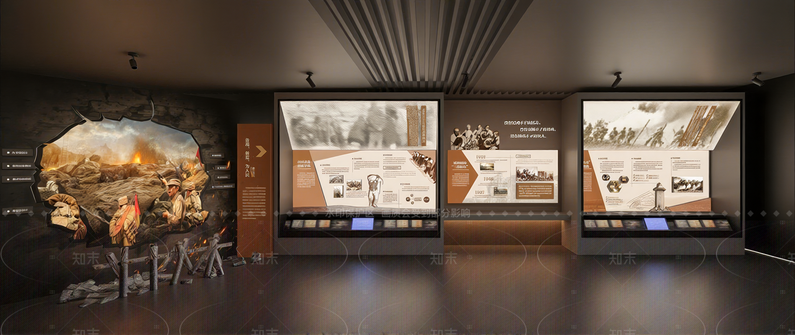 现代党建展厅SU模型下载【ID:1207720905】